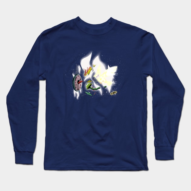 Cosmic Owl Long Sleeve T-Shirt by Creative Wiz